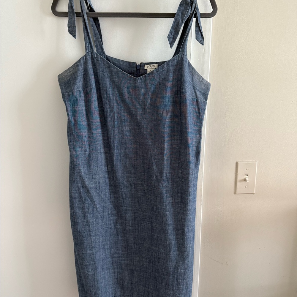 J. Crew Denim Blue Midi Dress